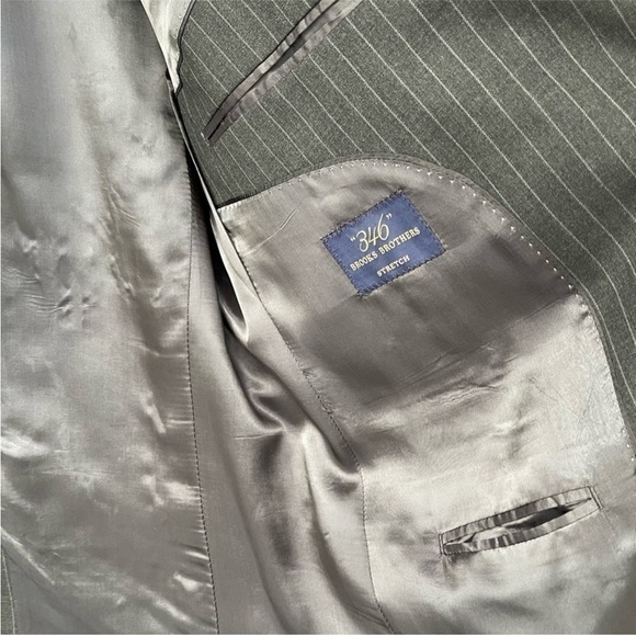 Brooks Brothers Wool Sport Coat Gray Pinstripe 44L - Picture 8 of 8